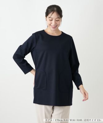 ＜Leilian plus house (Women/大きいサイズ)＞カットソー【Ｌｅｉｌｉａｎ　ＷＨＩＴＥ　ＬＡＢＥＬ】