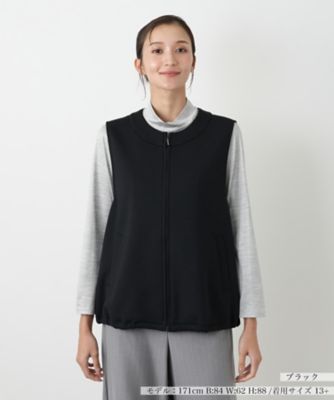 【送料無料】Leilian plus house (Women/大きいサイズ)/レリアン プラスハウス ベスト 99クロ 衣料品【三越伊勢丹/公式】