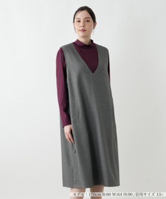 【送料無料】Leilian plus house (Women/大きいサイズ)/レリアン プラスハウス ジャンパースカート 96グレー 【三越伊勢丹/公式】