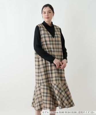 ＜Leilian plus house (Women/大きいサイズ)＞ジャンパースカート【Ｌｅｉｌｉａｎ　ＷＨＩＴＥ　ＬＡＢＥＬ】