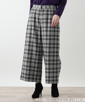 【送料無料】Leilian plus house (Women/大きいサイズ)/レリアン プラスハウス ガウチョパンツ【Leilian WHITE LABEL】97グレー パンツ・ズボン【三越伊勢丹/公式】