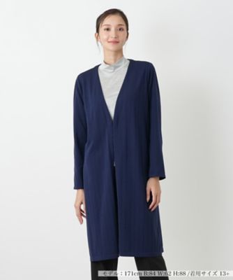 【送料無料】Leilian plus house (Women/大きいサイズ)/レリアン プラスハウス カーディガン【Leilian WHITE LABEL】39ネービーブルー トップス【三越伊勢丹/公式】