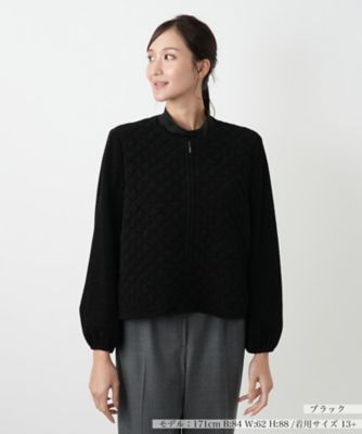 【送料無料】Leilian plus house (Women/大きいサイズ)/レリアン プラスハウス ブルゾン【Leilian WHITE LABEL】99クロ コート・ジャケット【三越伊勢丹/公式】