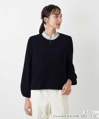 【送料無料】Leilian plus house (Women/大きいサイズ)/レリアン プラスハウス ブルゾン【Leilian WHITE LABEL】39ネービーブルー コート・ジャケット【三越伊勢丹/公式】