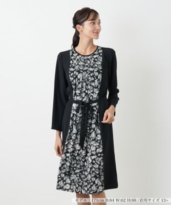 【送料無料】Leilian plus house (Women/大きいサイズ)/レリアン プラスハウス ワンピース【Leilian WHITE LABEL】97グレー ワンピース・ドレス【三越伊勢丹/公式】