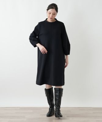 Leilian✖️Agnona（イタリア）長袖ヘリンボーンワンピース 11号 Leilian✖️Agnona（イタリア）長袖ヘリンボーンワンピース 11号