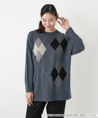 【送料無料】Leilian plus house (Women/大きいサイズ)/レリアン プラスハウス セーター【Leilian WHITE LABEL】97グレー トップス【三越伊勢丹/公式】