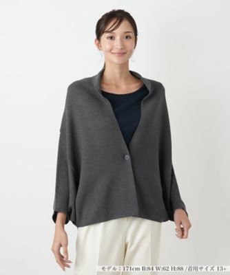 【送料無料】Leilian plus house (Women/大きいサイズ)/レリアン プラスハウス カーディガン【Leilian WHITE LABEL】98グレー トップス【三越伊勢丹/公式】