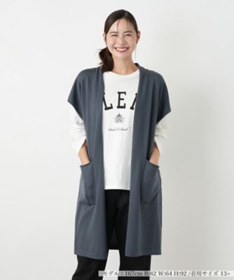 【送料無料】Leilian plus house (Women/大きいサイズ)/レリアン プラスハウス ベスト【Leilian WHITE LABEL】97グレー トップス【三越伊勢丹/公式】