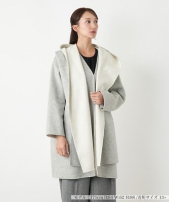 J119 美品 XL 13+ レリアンプラスハウス ロングコート レディース J119 美品 XL 13+ レリアンプラスハウス ロングコート