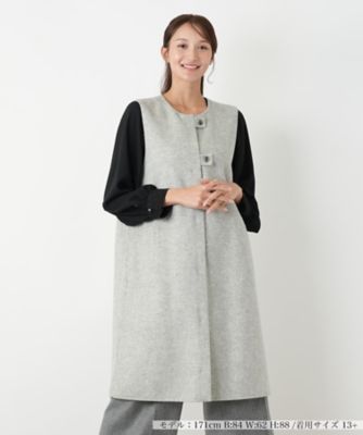 【送料無料】Leilian plus house (Women/大きいサイズ)/レリアン プラスハウス ベスト 93ライトグレー コート・ジャケット【三越伊勢丹/公式】