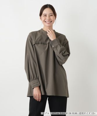 【送料無料】Leilian plus house (Women/大きいサイズ)/レリアン プラスハウス ブラウス 86コゲチャ トップス【三越伊勢丹/公式】