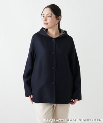 【送料無料】Leilian plus house (Women/大きいサイズ)/レリアン プラスハウス コート【Leilian WHITE LABEL】39ネービーブルー コート・ジャケット【三越伊勢丹/公式】