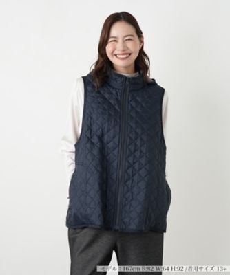 【送料無料】Leilian plus house (Women/大きいサイズ)/レリアン プラスハウス ベスト【Leilian WHITE LABEL】39ネービーブルー コート・ジャケット【三越伊勢丹/公式】