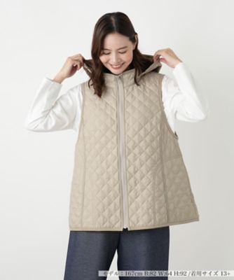 【送料無料】Leilian plus house (Women/大きいサイズ)/レリアン プラスハウス ベスト【Leilian WHITE LABEL】82ベージュ コート・ジャケット【三越伊勢丹/公式】