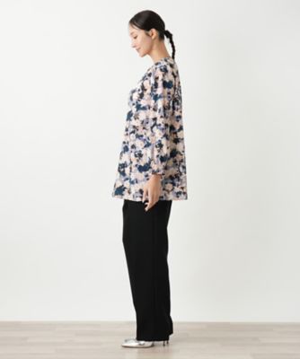 花柄ブラウス【Leilian WHITE LABEL
