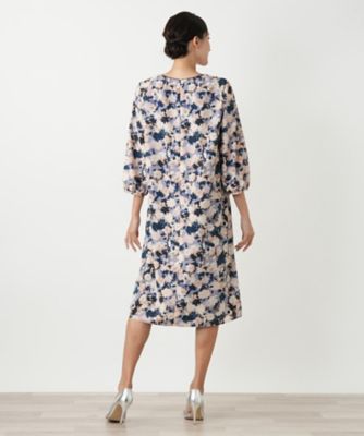 花柄フレアワンピース【Leilian WHITE LABEL