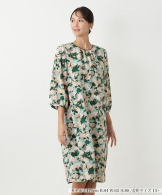 花柄フレアワンピース【Leilian WHITE LABEL