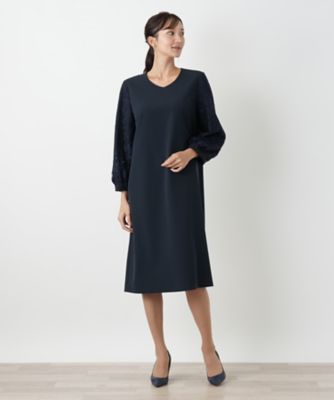 新品✨Leilian 近年　レリアン17+ ワンピース日本製大きいサイズ Leilian/レリアン 茶系ワンピース 17+サイズ（大きいサイズ