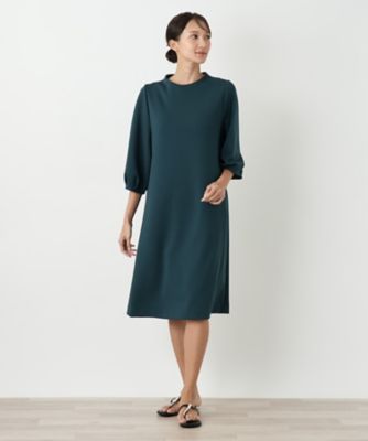 Leilian レリアンプラスハウス　半袖ワンピース　サッカー生地　13＋ ワンピース【Leilian WHITE LABEL】 | Leilian