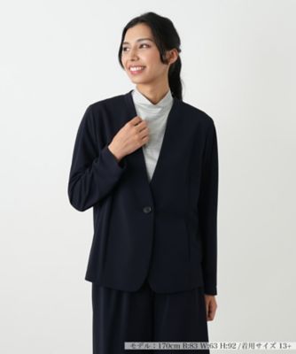 【未使用】レリアン ブレザー【Leilian WHITE LABEL】 ノーカラージャケット【Leilian WHITE LABEL】|レリアン