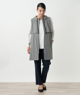 フーディーロングベスト【MUSE BY ROCHAS