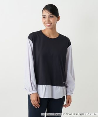 ＜Leilian plus house (Women/大きいサイズ)＞レイヤード風プルオーバー【ＭＵＳＥ　ＢＹ　ＲＯＣＨＡＳ　Ｐｒｅｍｉｅｒｅ】