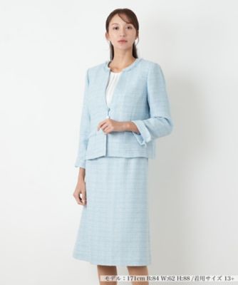 【送料無料】Leilian plus house (Women/大きいサイズ)/レリアン プラスハウス スーツ【Leilian WHITE LABEL】34アオ 【三越伊勢丹/公式】