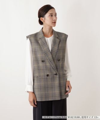 ＜Leilian plus house (Women/大きいサイズ)＞ベスト【ＢＯＵＲＧＥ】