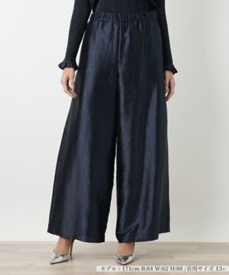 ＜Leilian plus house (Women/大きいサイズ)＞ワイドパンツ【ＢＯＵＲＧＥ】
