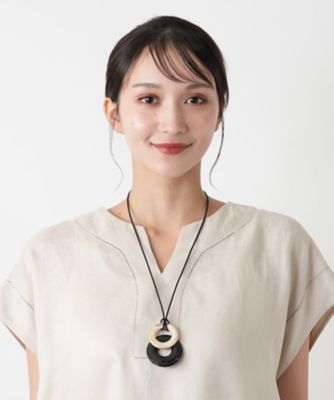 【店舗人気】サークルモチーフコードネックレス