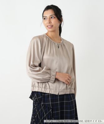 ＜Leilian plus house (Women/大きいサイズ)＞【送料無料】ブルゾン【ＢＯＵＲＧＥ】