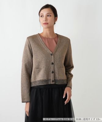 【送料無料】Leilian plus house (Women/大きいサイズ)/レリアン プラスハウス カーディガン 56キイロ トップス【三越伊勢丹/公式】