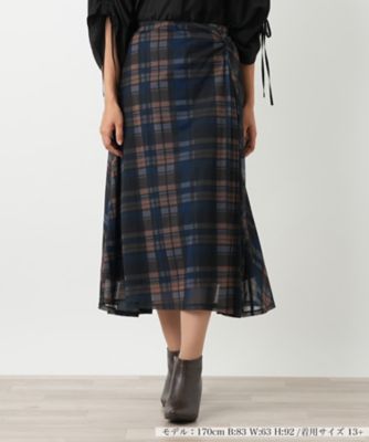 ＜Leilian plus house (Women/大きいサイズ)＞【ウォッシャブル】スカート【ＢＯＵＲＧＥ】