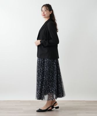 美品✨ネミカ　チュールスカート　XL　黒　近年モデル　黒　レリアン　定価3.8 プリントチュールロングスカート【NEMIKA】 | Leilian plus