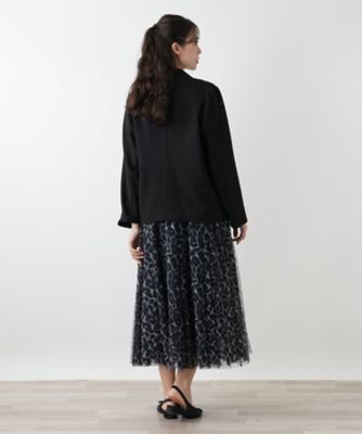 プリントチュールロングスカート【NEMIKA】 | Leilian plus