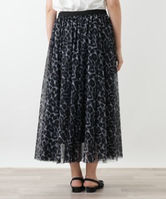 プリントチュールロングスカート【NEMIKA】 | Leilian plus