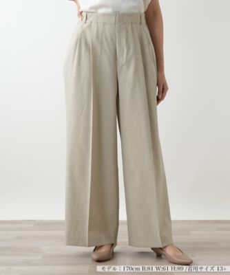 ＜Leilian plus house (Women/大きいサイズ)＞【ウォッシャブル】センタープレスワイドパンツ【ＮＥＭＩＫＡ】