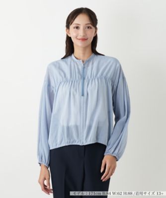 ＜Leilian plus house (Women/大きいサイズ)＞ギャザージップジャケット【ＮＥＭＩＫＡ】
