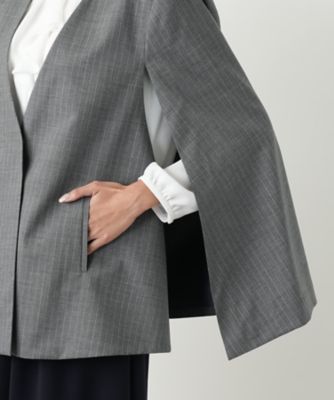 ストライプケープジャケット【NEMIKA】 | Leilian plus house