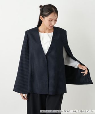 ＜Leilian plus house (Women/大きいサイズ)＞ストライプジャケット【ＮＥＭＩＫＡ】