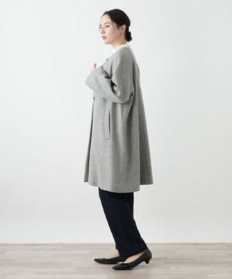 店舗人気】カシミヤノーカラーコート【25年11月カタログ