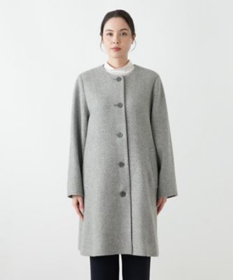 カシミヤノーカラーコート【25年11月カタログ】 | Leilian plus