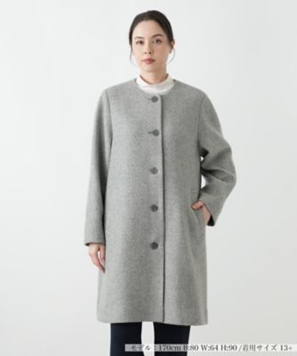 大きいサイズ　Leilian ノーカラー　アウター　13+ アウター　コート ノーカラーコート|ブールジュ | レリアン公式オンラインストア