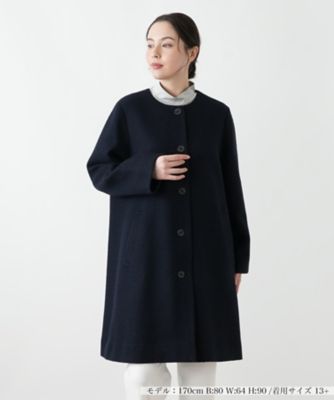 カシミヤノーカラーコート【25年11月カタログ】 | Leilian plus