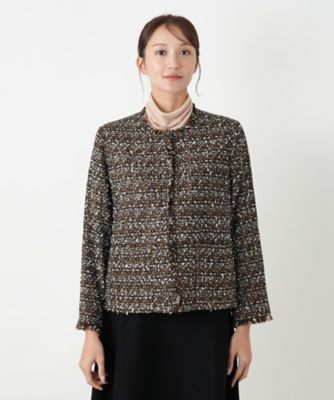 2023年 極美品✨レリアンプラスハウス 13+ キルトピンジャケット アルパカ ジャケット【BOURGE】 | Leilian plus house (Women/大きい