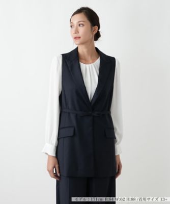＜Leilian plus house (Women/大きいサイズ)＞ベスト【ＢＯＵＲＧＥ】