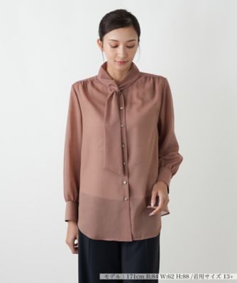 【送料無料】Leilian plus house (Women/大きいサイズ)/レリアン プラスハウス ブラウス 73ピンク トップス【三越伊勢丹/公式】