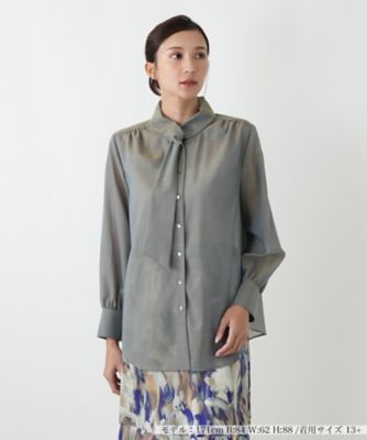 ＜Leilian plus house (Women/大きいサイズ)＞ブラウス【ＢＯＵＲＧＥ】