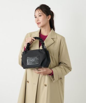 希少】【レザーミニボストンバッグ】leilian ミニバッグハンドバッグ 